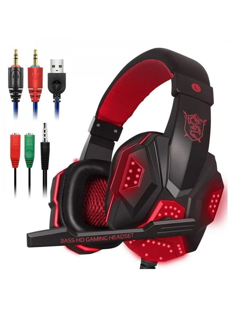 اس-توب سماعة راس سلكي موديل PC780 لون احمر - Image 1