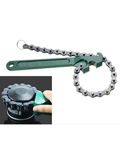 Digital Craft Digital Craft Round 9 Inch MultiPurpose Motorcycle Car Engine Oil Filter Chain Wrench Spanner Removal Tool 225 Single Sided Adjustable Wrench with Hand Gloves  - Image 3