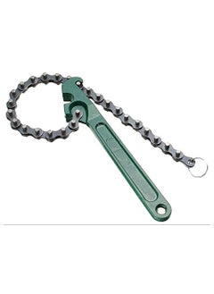Digital Craft Digital Craft Round 9 Inch MultiPurpose Motorcycle Car Engine Oil Filter Chain Wrench Spanner Removal Tool 225 Single Sided Adjustable Wrench with Hand Gloves  - Image 2