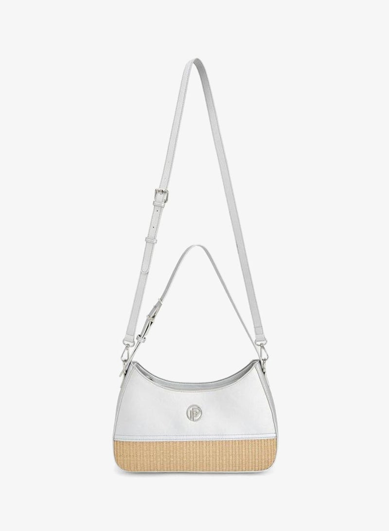 Peppermint Textured Shoulder Bag With Zip Closure - Image 2