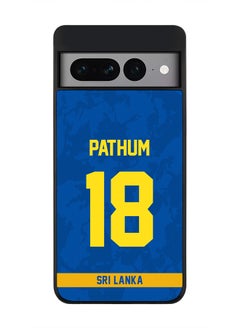 Rugged Black Edge Case for Google Pixel 7 Pro, Slim fit Soft Case Flexible Rubber Edges Thin Cover - Player Name - Pathum Nissanka, Jersey Number- 18