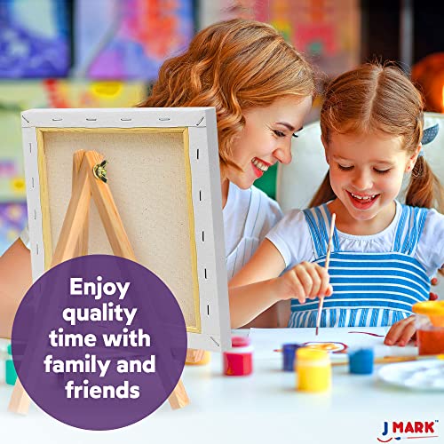 J MARK Painting Kit Includes Acrylic Paint Set, 8 x 10 in. Canvases, Brushes, Palette and More - Image 4