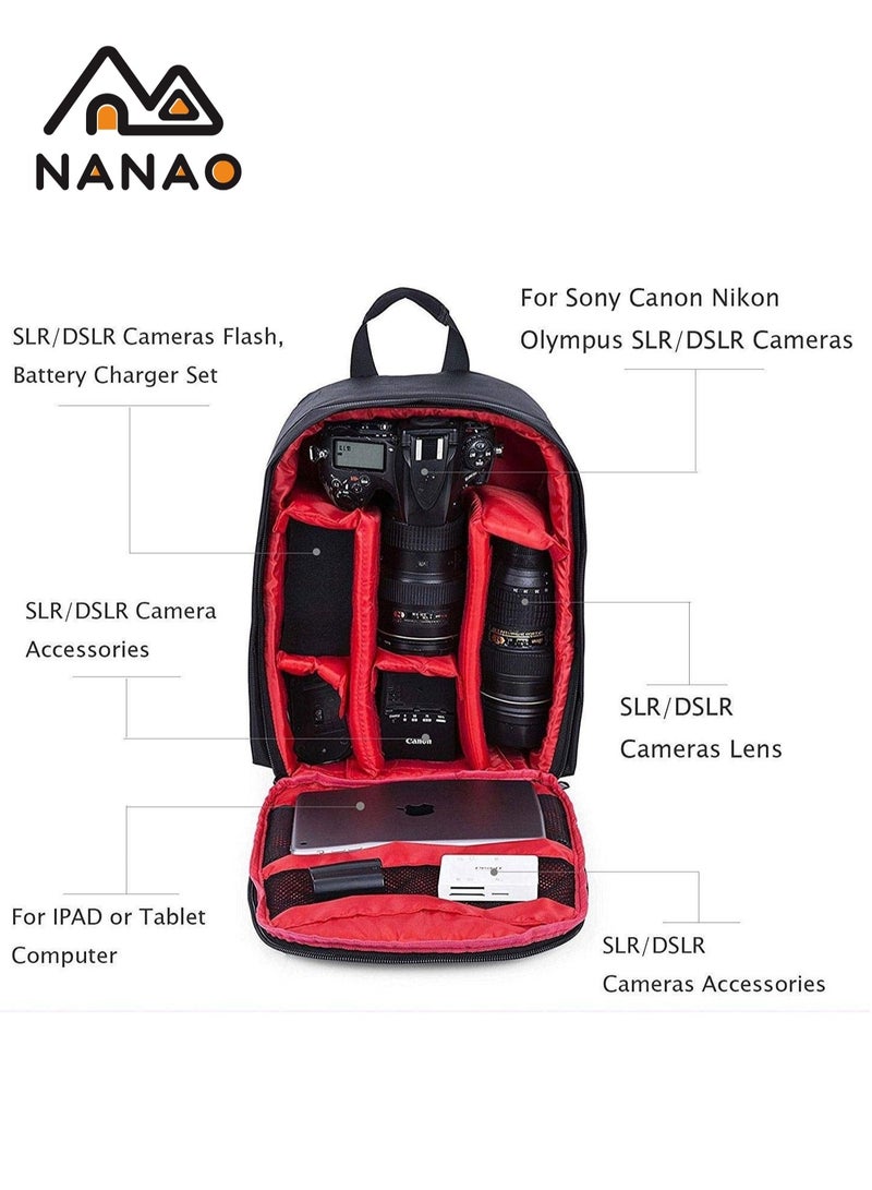 NANAO Travel Camera Backpack, Multi-functional Camera Bag, Shock Resistant Backpack, Hiking bag Designed To Protect The Camera During Travel  - Image 3