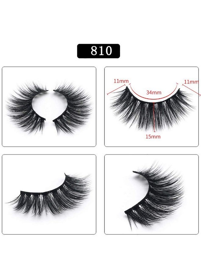 jingewell 3D False Eyelashes, 5 Pairs Faux Mink Fake Eyelashes Handmade Thick Nature Fluffy Long Lashes Reusable for Makeup - Image 5