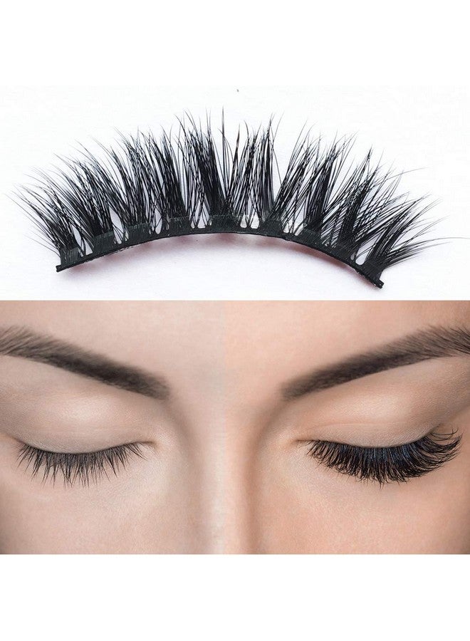 jingewell 3D False Eyelashes, 5 Pairs Faux Mink Fake Eyelashes Handmade Thick Nature Fluffy Long Lashes Reusable for Makeup - Image 3