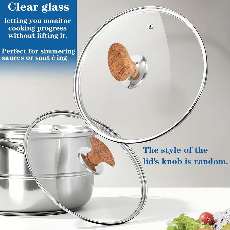 Bigwinyep 10 Inch Pan Lid, Tempered Replacement Pan Cover, 6,8,9.5,10.5,11,12,12.5 Inch Universal Glass Lids for Pots and Pans - Image 4