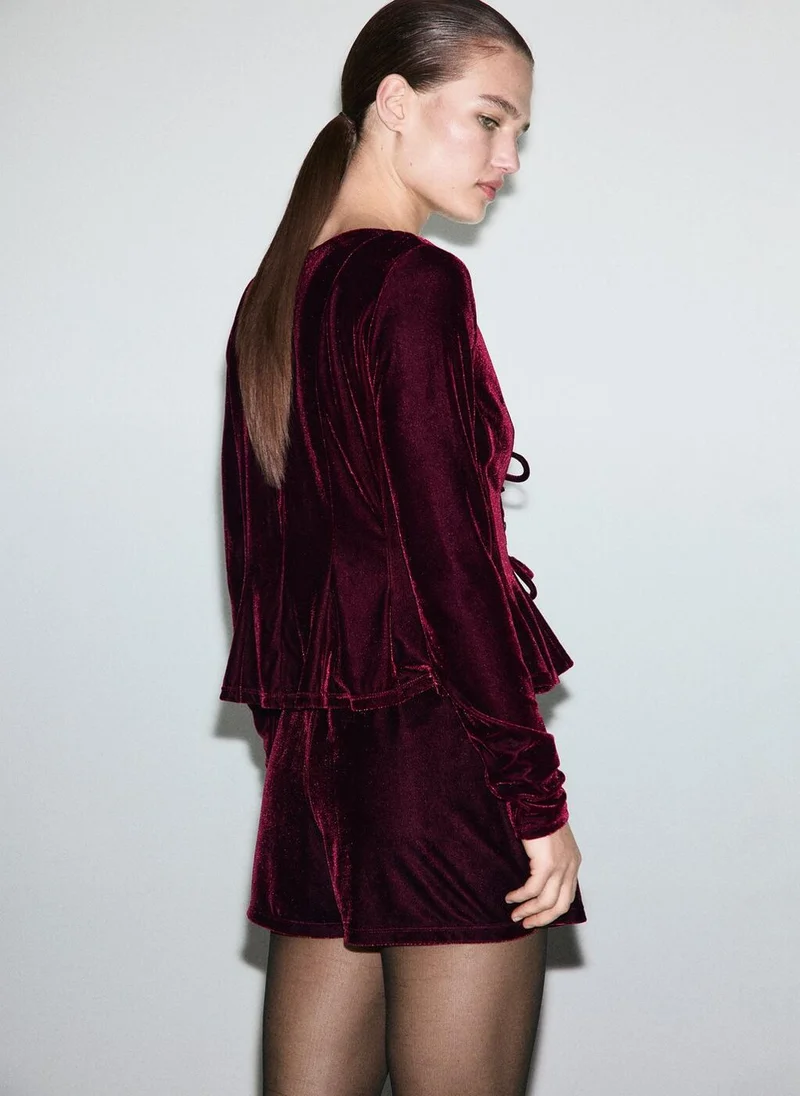 مانجو Velvet shorts