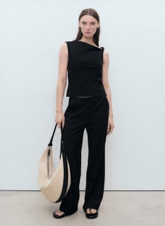 MANGO Straps Asymmetrical Draped Top  - Image 4
