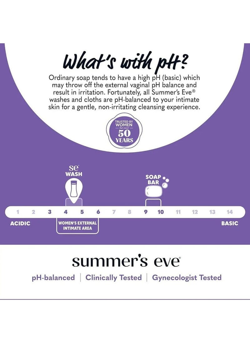 Summer's Eve - Summer's Eve 5-in-1 Fresh Nighttime Feminine Wash, Lavender Scent, Deodorizes, pH Balanced, Dye-Free, Paraben-Free, Gynecologist Tested, 12 fl oz. (Pack of 1) - Image 1