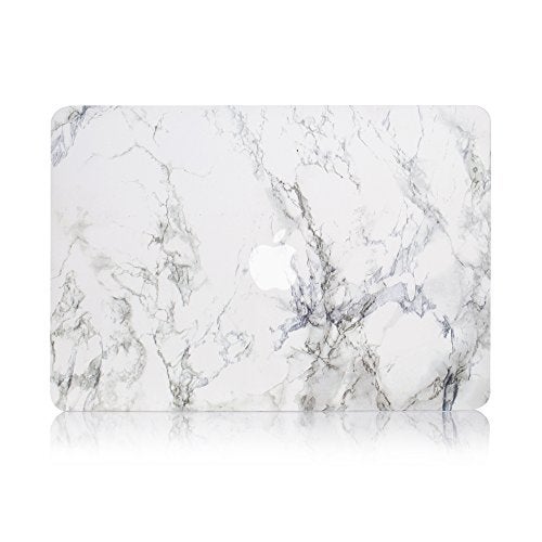 RUBAN Case Compatible with MacBook Air 13 Inch (Models: A1369 & A1466, Older Version 2010-2017 Release), Slim Snap On Hard Shell Protective Cover and Keyboard Cover (White Marble) - Image 3