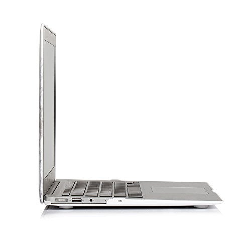 RUBAN Case Compatible with MacBook Air 13 Inch (Models: A1369 & A1466, Older Version 2010-2017 Release), Slim Snap On Hard Shell Protective Cover and Keyboard Cover (White Marble) - Image 5
