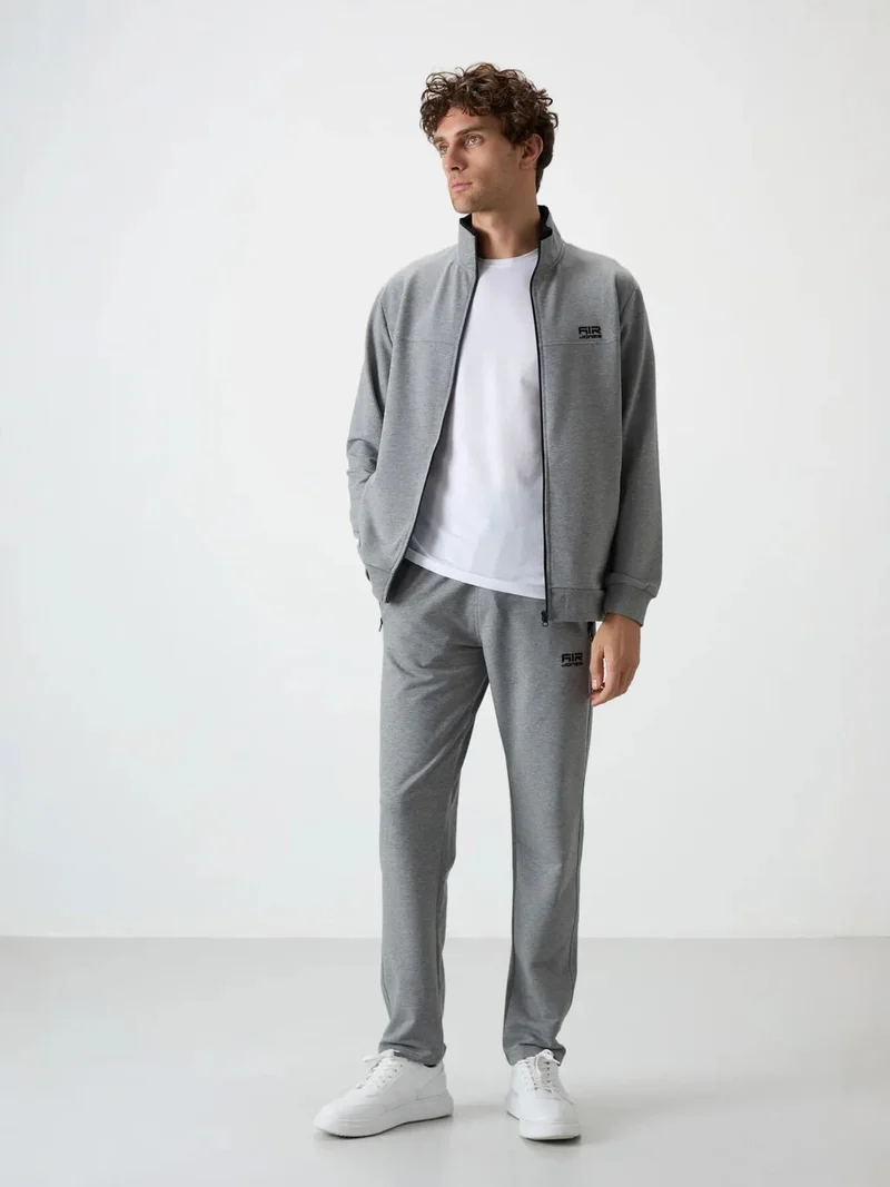 TOMMYLIFE TOMMY Men's Knit Fleece Sweatshirt And Pants Set