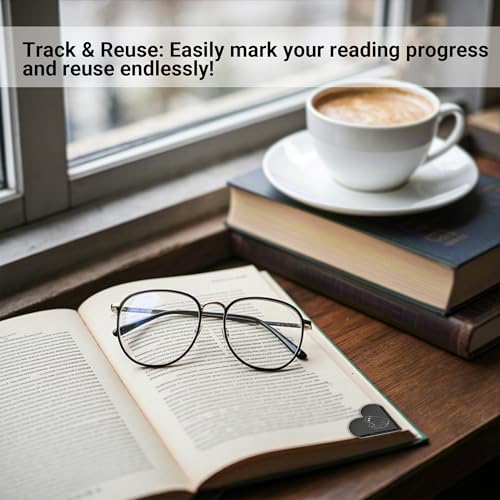 Yuoyar 8 Packs Leather Heart Book Marks for Reading Women - Cute Bookmarks for Book Lovers - Unique Gifts for Women (Cat) - Image 5