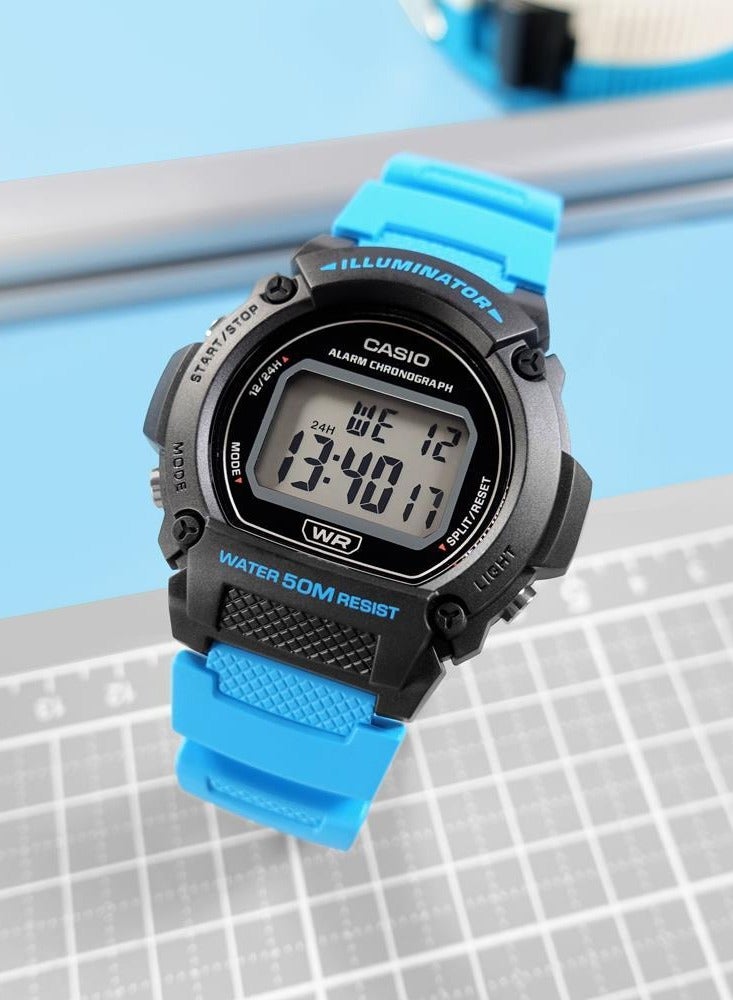 Casio Digital Sports Watch for Youth's W-219H-2A2V - Image 1