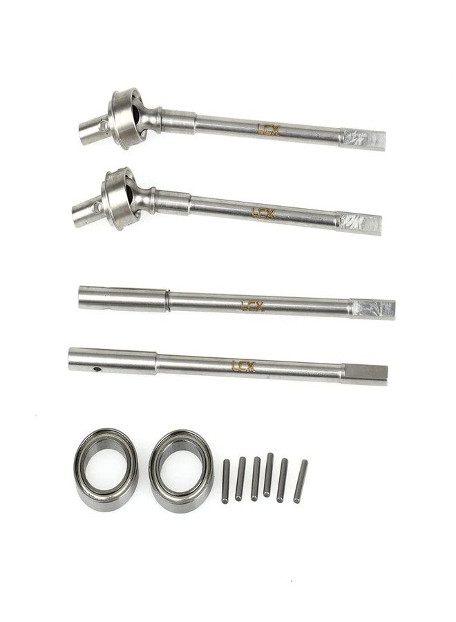 LCX Racing 1/10th RC Crawler Car Stainless Steel Front Portal Axle Internal CVD Drive Shaft Rear Portal Axle Drive Shaft for Axial SCX10 II AR44 Axle Portal Axles, Upgrades Parts Accessories - Image 1