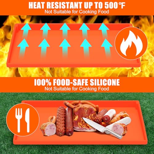 BESSIO Silicone Griddle Mat Cover for Blackstone - 28XL Inch True All-Encompassing Coverage Heavy Duty Food Grade Grill Buddy Mat, All Season Cooking Surface Protective Cover - Image 5