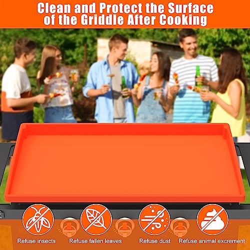 BESSIO Silicone Griddle Mat Cover for Blackstone - 28XL Inch True All-Encompassing Coverage Heavy Duty Food Grade Grill Buddy Mat, All Season Cooking Surface Protective Cover - Image 2