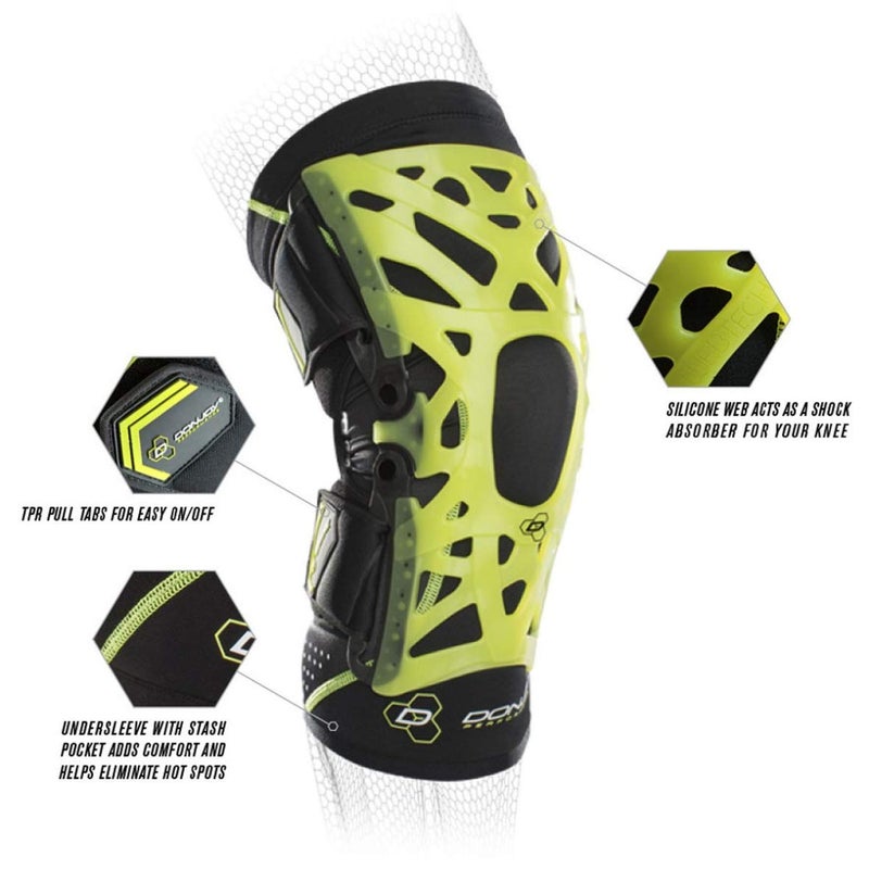 DonJoy Performance WEBTECH Knee Support Brace with Compression Undersleeve: Slime Green, X-Large - Image 5