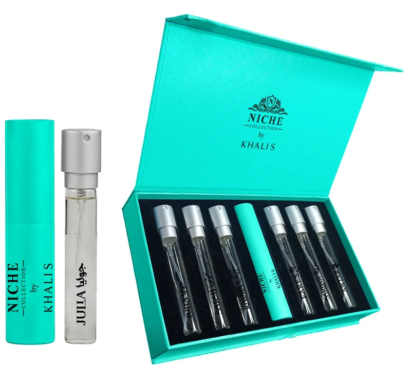 NICHE PERFUMES Khalis Niche Discovery Collection Perfume Set for Men and Women, TURQUOISE, 6 Fragrances, 10ml Each by NICHE PERFUMES
