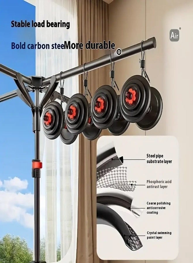 ZEESQUARE Clothes Drying Rack adjustable Stand for Garments rack Adjustable and Foldable Laundry Drying Rack  - Image 5