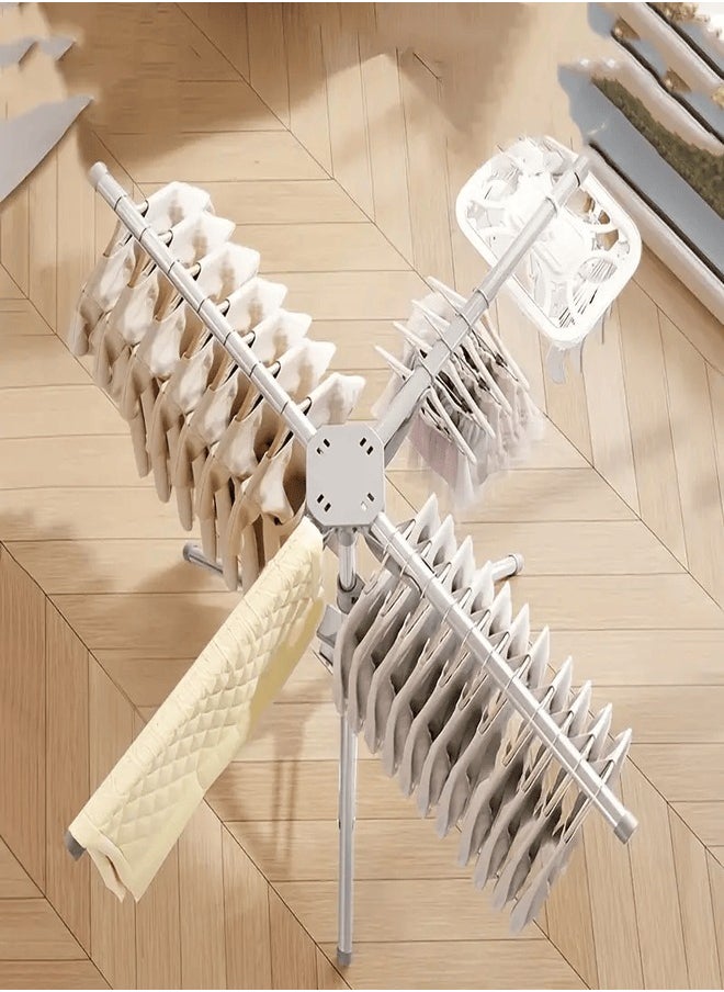 ZEESQUARE - Clothes Drying Rack adjustable Stand for Garments rack Adjustable and Foldable Laundry Drying Rack - Image 1