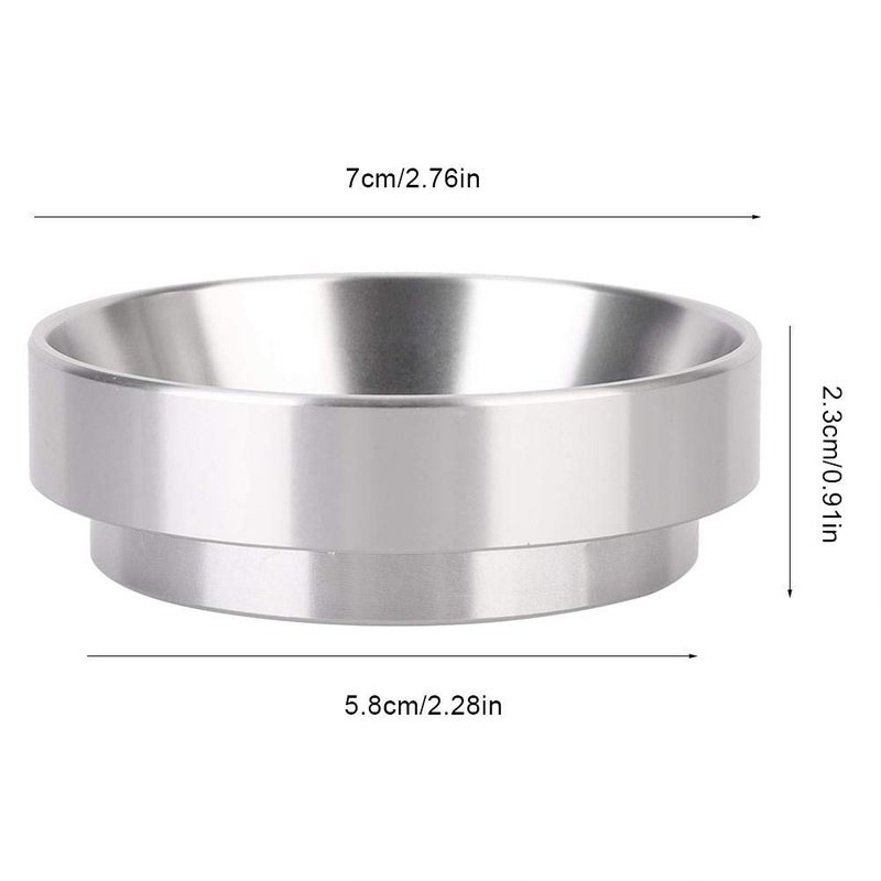 Agatige 58mm Espresso Dosing Funnel, Magnetic Aluminum Alloy Coffee Powder Dosing Ring Espresso Funnel Coffee Machine Accessories for Home Cafe, Silver - Image 3