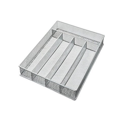 YBM HOME YBM HOME Mesh 5-part In-drawer Cutlery Organizer Kitchen Utensil Flatware Tray Model #196  - Image 1