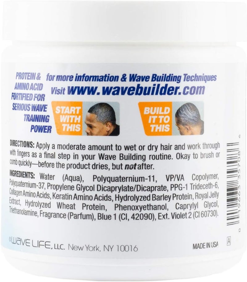 WaveBuilder Spin’n Classic Original Formula Wave Cream, 8 Ounce - Non-Greasy Hair Styling Cream for Defined Waves - Image 2