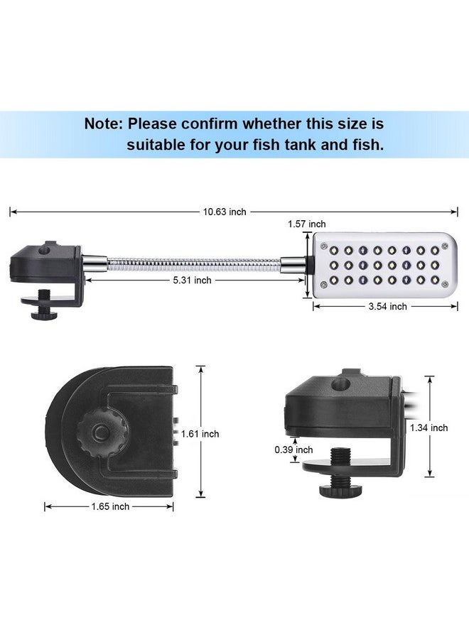 DATOO - Aquarium Light Small Led Clip Light For Fish Tank, 1 Yr Warranty - Image 1