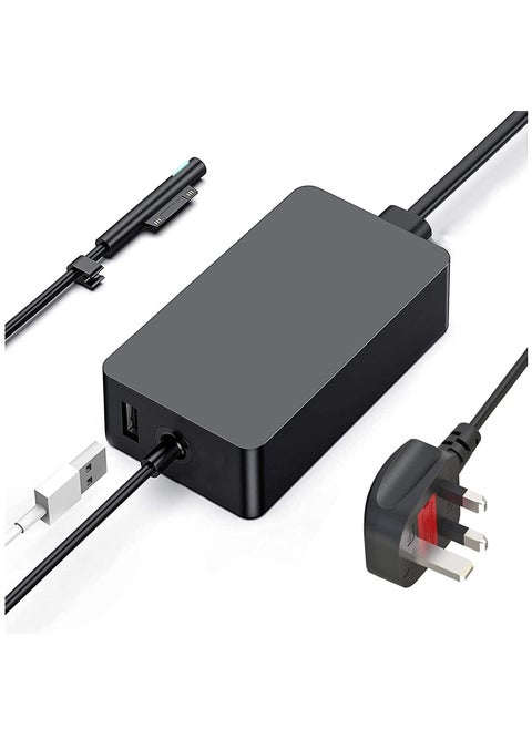 Surface Pro Charger For Microsoft Surface with Surface Laptop Charger 65W 15V 4A Compatible for Surface Book, Surface Go, Surface Laptop Go, Surface Charger For X/Pro8/Pro7/Pro 6/Pro5/Pro4