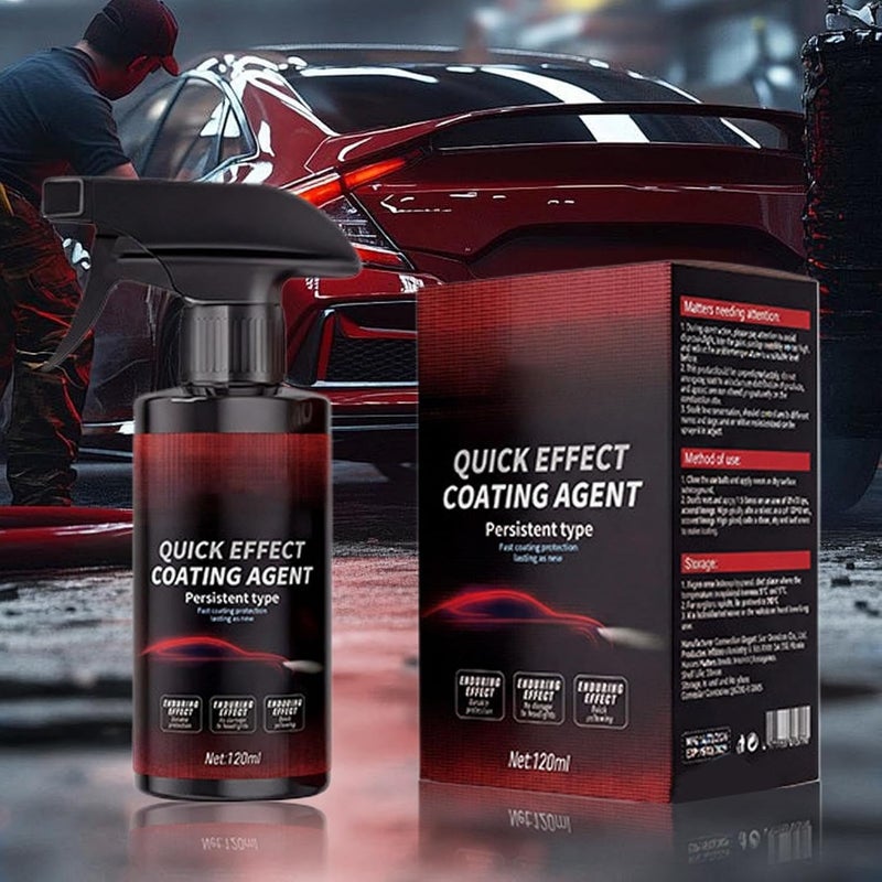 Quick Effect Coating, 120 ml Multifunctional Fast Agent in Waterless Sprayer, for Car Scratches – For Detailed Polishing and Washing - Image 2