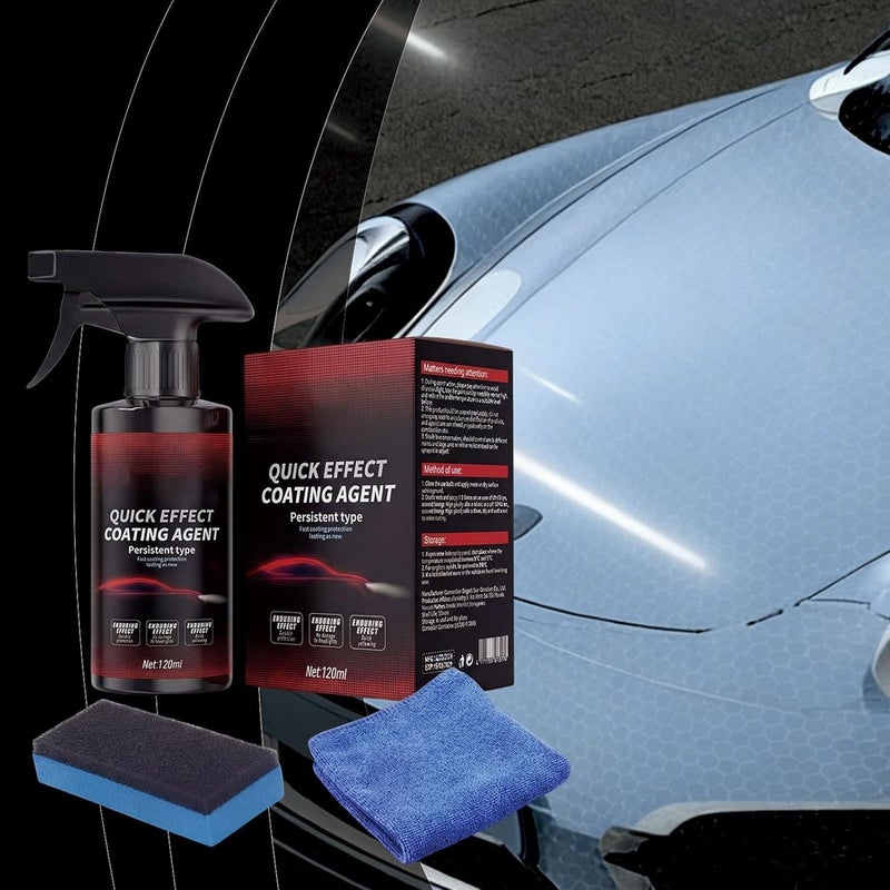 Quick Effect Coating, 120 ml Multifunctional Fast Agent in Waterless Sprayer, for Car Scratches – For Detailed Polishing and Washing - Image 5