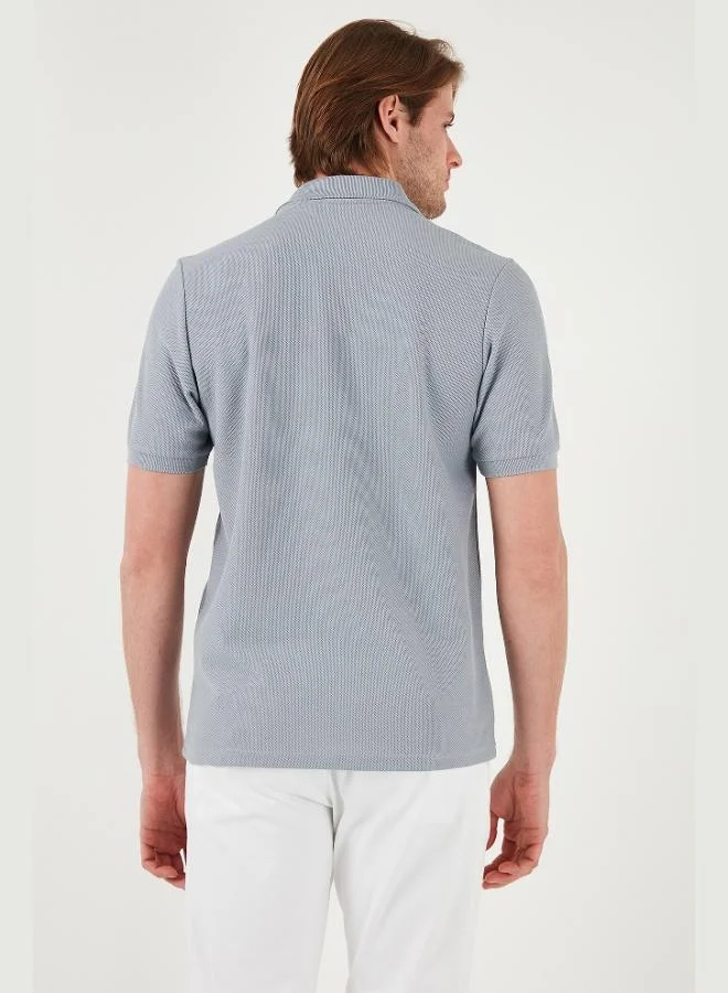 Buratti  Buratti Cotton Regular Fit Zippered Polo Collar T Shirt Men's Polo Collar T-Shirt 5902434 for Men | Best Price UAE