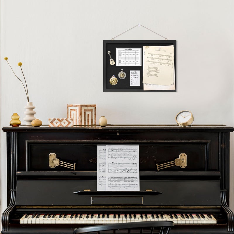 DAHAPYBOO Cork Board with Linen Black,Bulletin Board 17"x12" .Corkboards for Office Home School Message Board or Vision Board Decoration. - Image 4
