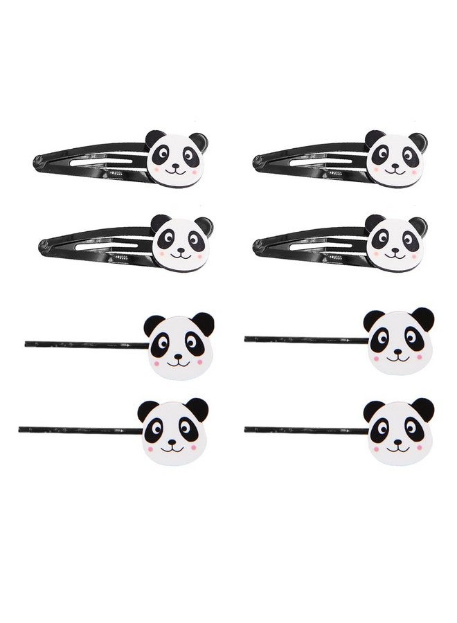 Apol Set Of 8 Cartoon Panda Bear Hair Clips Barrettes Hairpin Kids Hair Accessories For Women Girls - Image 2