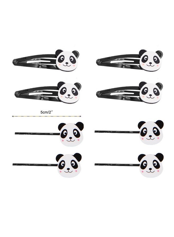 Apol Set Of 8 Cartoon Panda Bear Hair Clips Barrettes Hairpin Kids Hair Accessories For Women Girls - Image 3