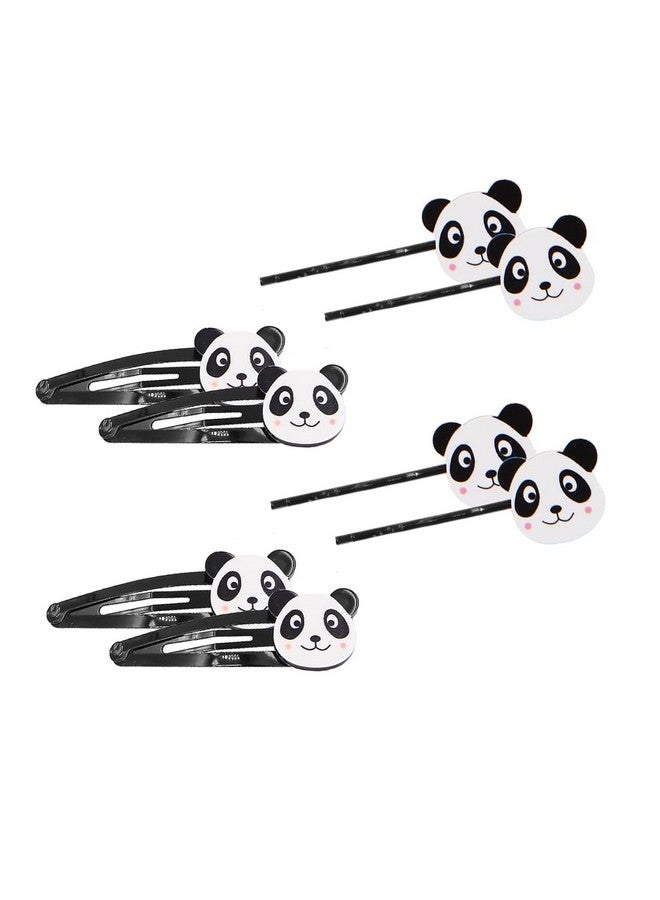 Apol Set Of 8 Cartoon Panda Bear Hair Clips Barrettes Hairpin Kids Hair Accessories For Women Girls - Image 1
