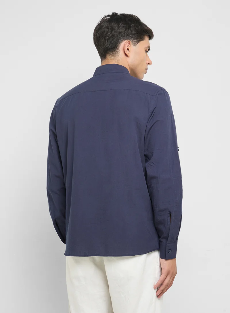 روبرت وود Grandad Collar Shirt