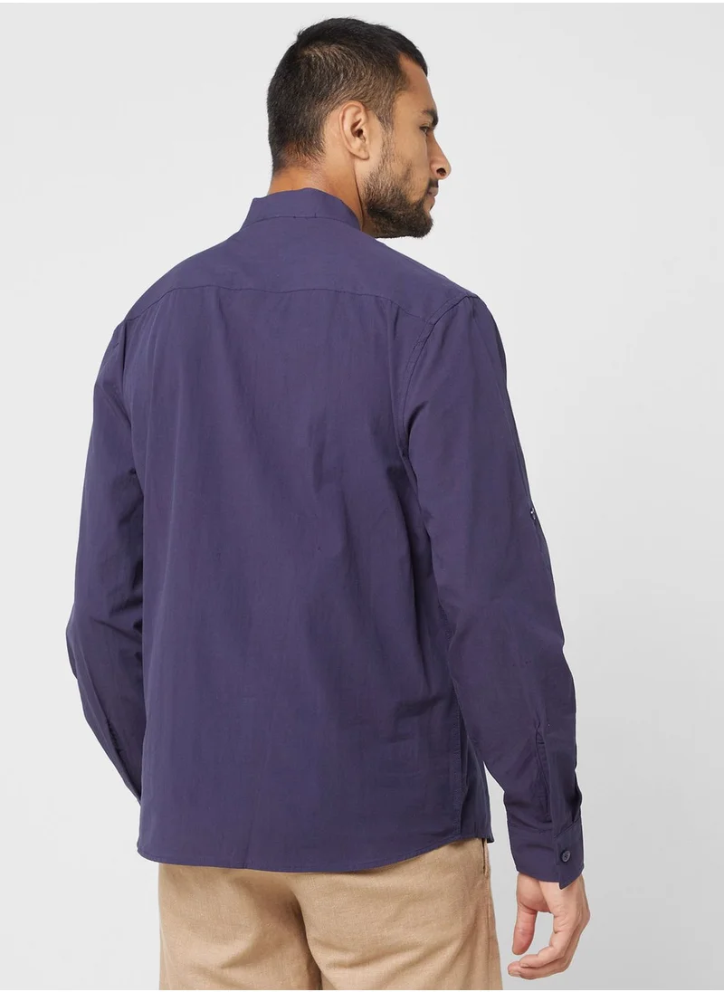 روبرت وود Grandad Collar Shirt