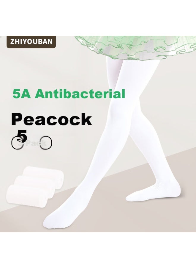 Zhiyouban White Dance Tights, Children's Pantyhose, Girls' Professional Dance Practice Stockings, Summer Thin Style, Girls' Leggings - Image 1