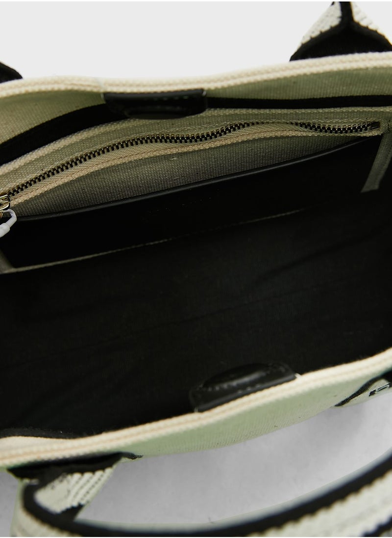 Ted Baker Georjea Branded Webbing Canvas Small Tote  - Image 5