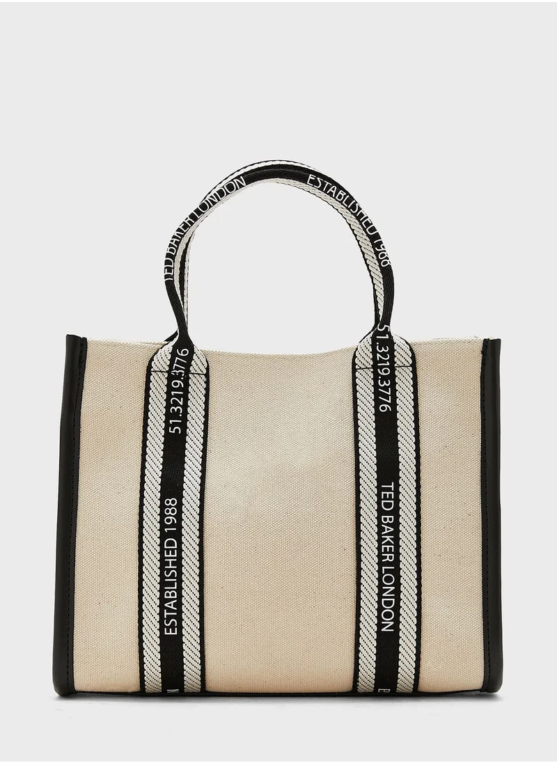 Ted Baker Georjea Webbing Canvas Small Tote