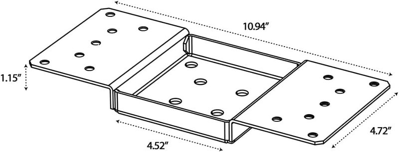 Mail Boss Universal Adapter Plate – 1" Height, Black - Image 4