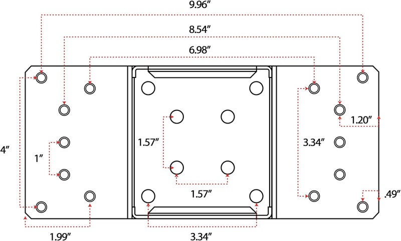 Mail Boss Universal Adapter Plate – 1" Height, Black - Image 5