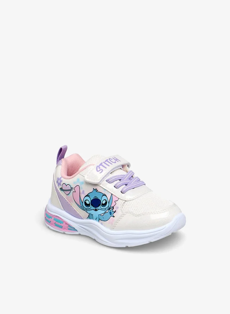 ديزني Girls Stitch Print Light-Up Sneakers