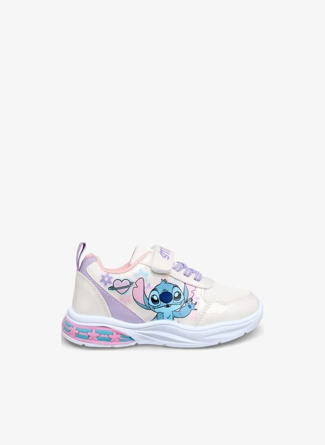 ديزني Girls Stitch Print Light-Up Sneakers