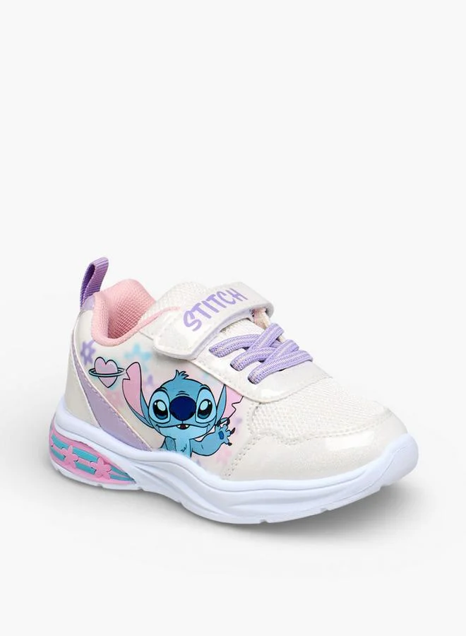 ديزني Girls Stitch Print Light-Up Sneakers