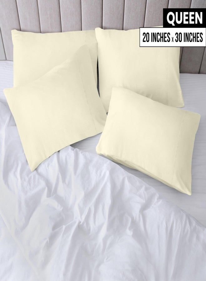 Utopia Bedding Queen Pillowcases - 4 Pack - Envelope Closure - Soft Brushed Microfiber Fabric - Shrinkage and Fade Resistant Pillow Covers Queen Size 20 X 30 Inches (Queen, Ivory) - Image 2
