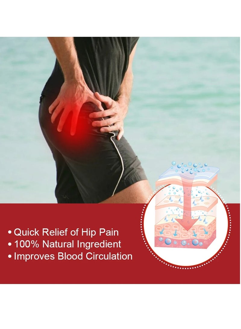 Sumifun كريم تخفيف آلام الورك، تركيبة ناعمة ولطيفة مرهم مسكن للألم العصبي لعرق النسا، اختراق عميق سريع الامتصاص لتدليك آلام المفاصل العضلية، جص طبي لتخفيف الألم - Image 4