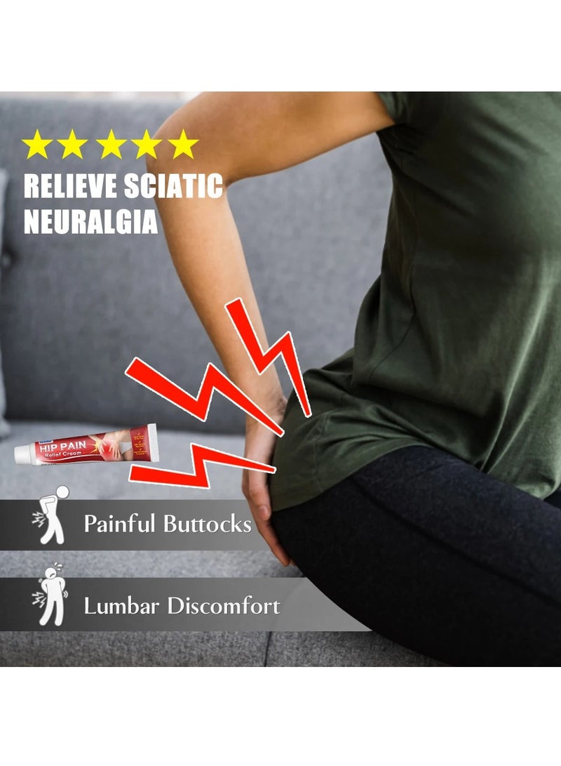 Sumifun كريم تخفيف آلام الورك، تركيبة ناعمة ولطيفة مرهم مسكن للألم العصبي لعرق النسا، اختراق عميق سريع الامتصاص لتدليك آلام المفاصل العضلية، جص طبي لتخفيف الألم - Image 5